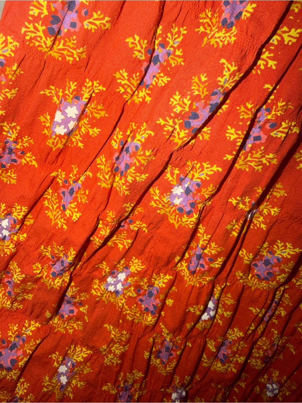 Plenty by Tracy Reese Rust Floral Strapless High-Low Skirt - Picture 4 of 4